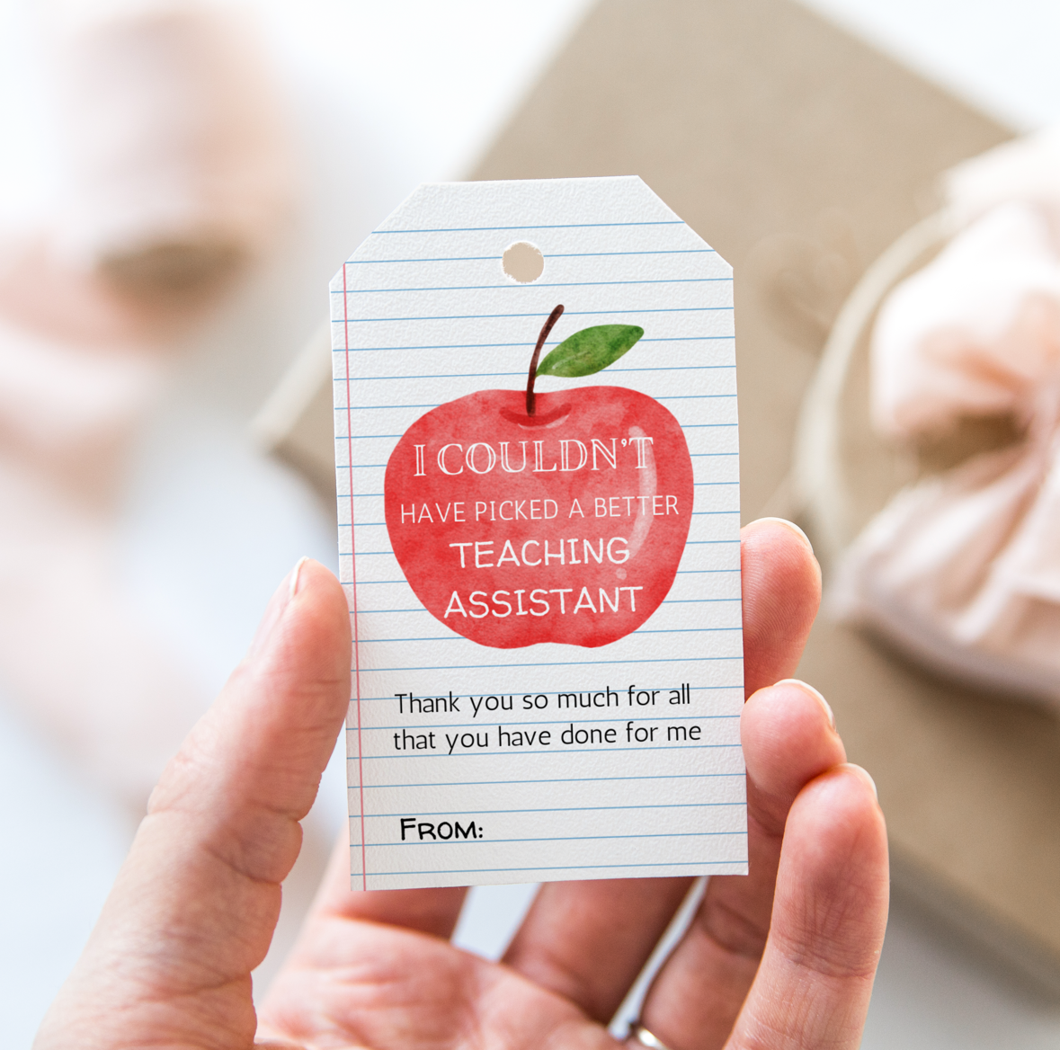 DIGITAL Teaching Assistant I Couldn't Have Picked A Better Gift Tag (4006)