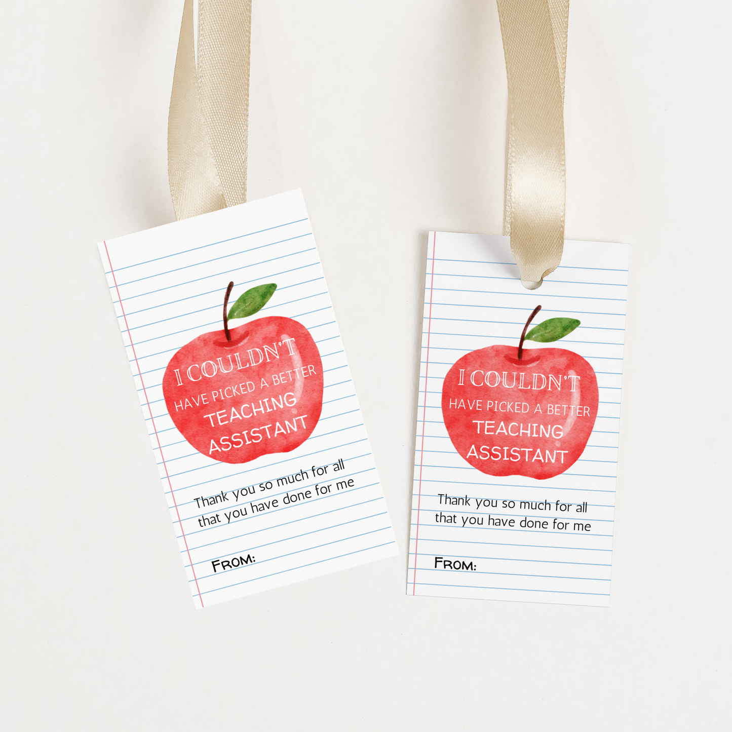DIGITAL Teaching Assistant I Couldn't Have Picked A Better Gift Tag (4006)