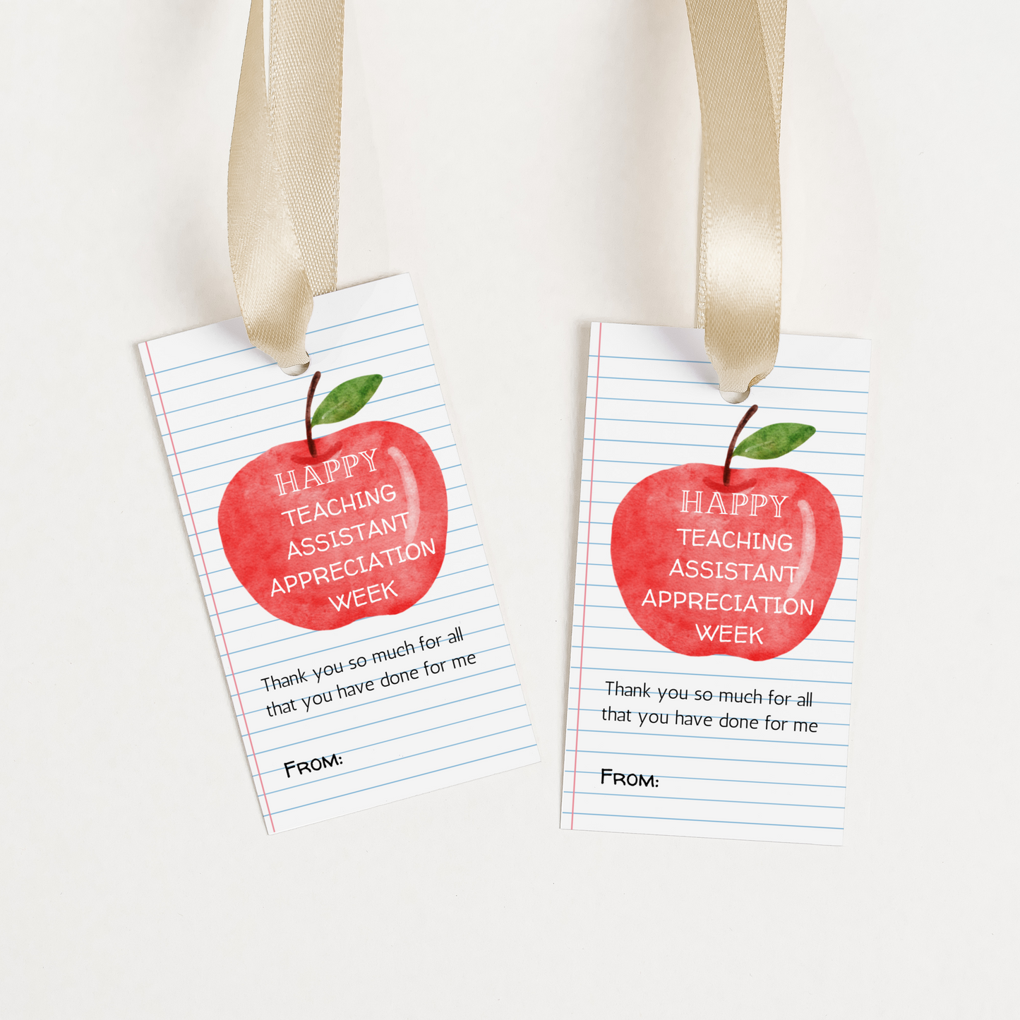 DIGITAL Happy Teaching Assistant Appreciation Week Gift Tag (4009)