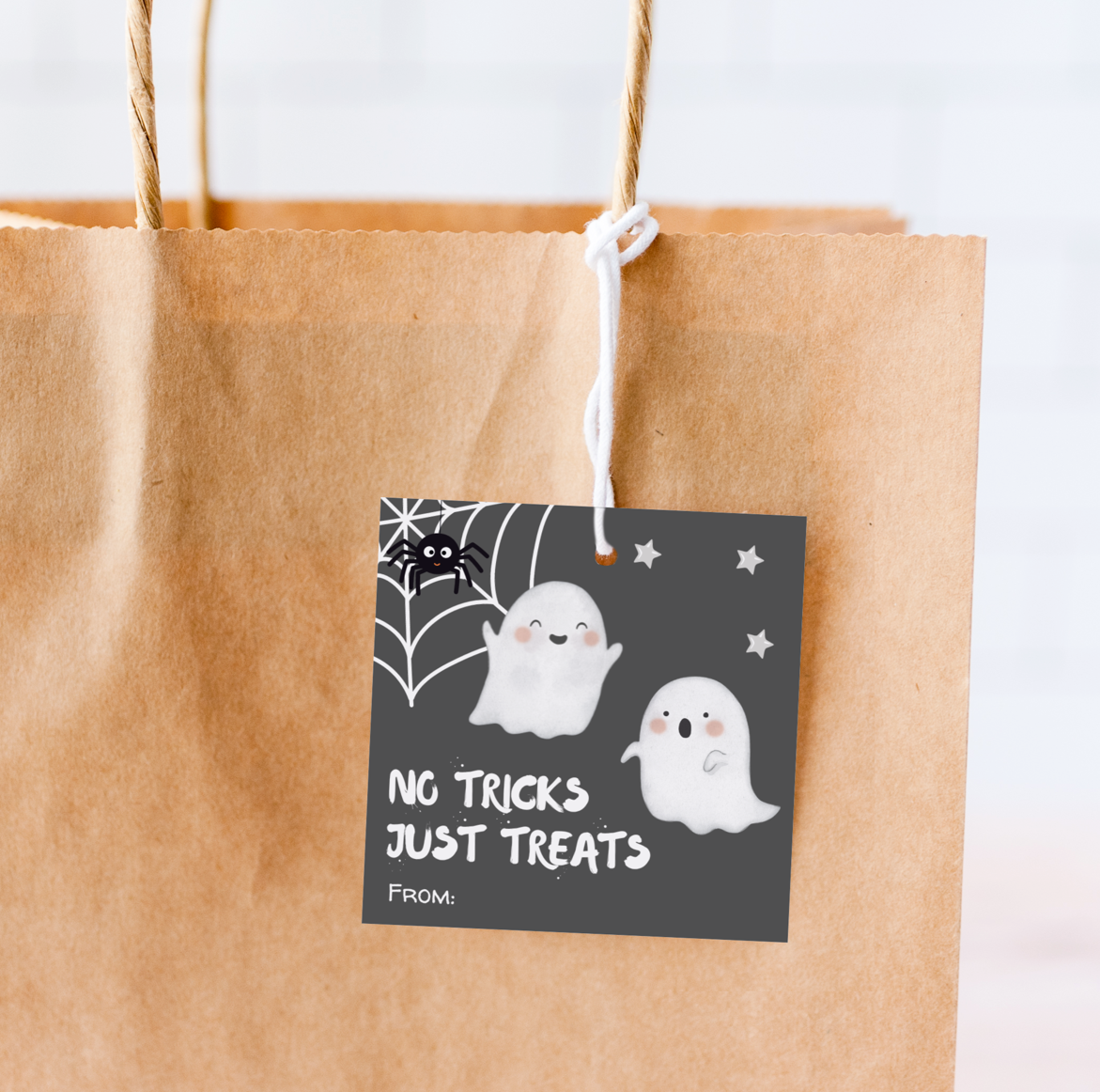 DIGITAL No Tricks Just Treats Gift Tag (2001)