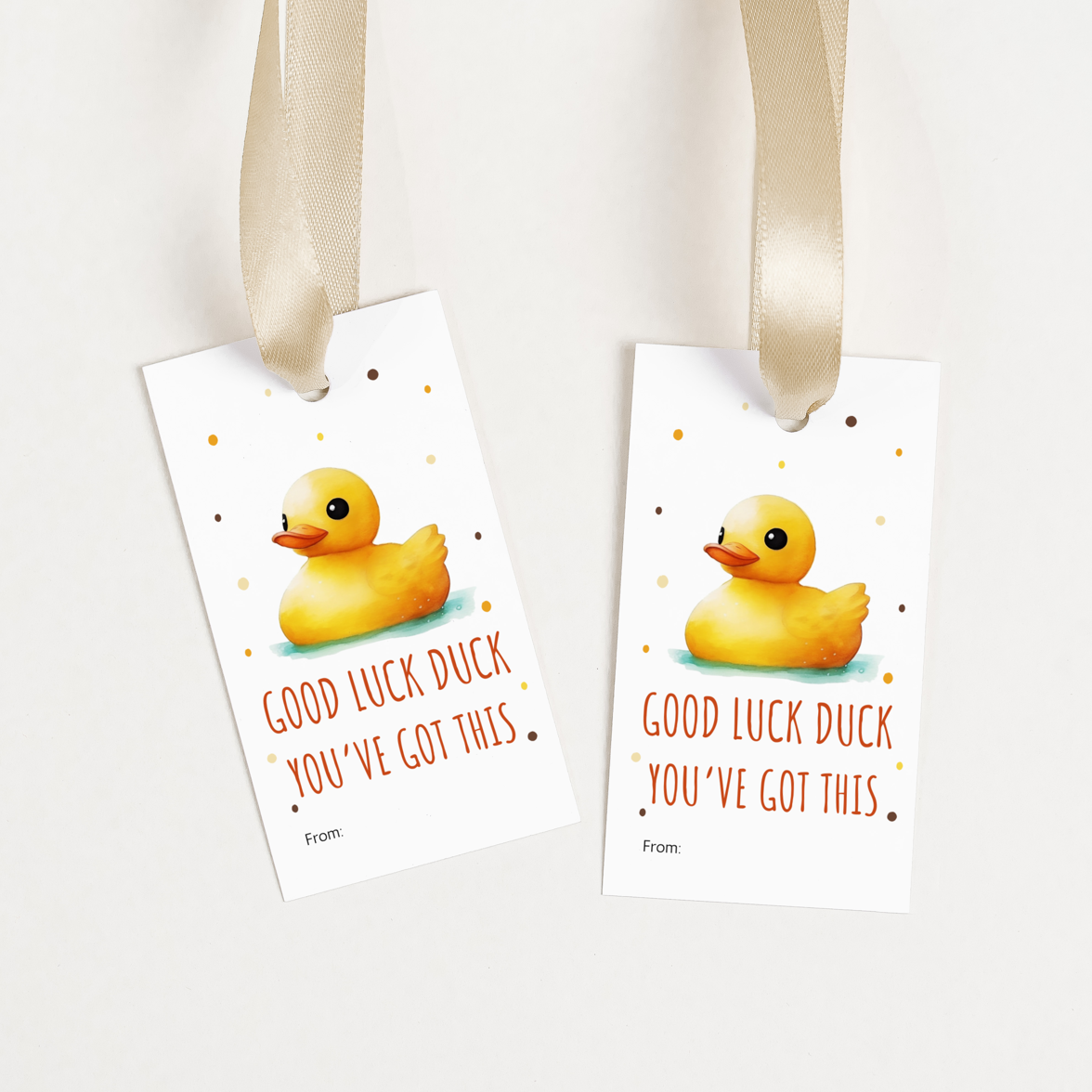 DIGITAL Good Luck Duck You've Got This Gift Tag (7001)