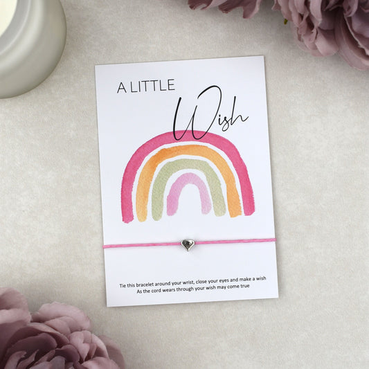 CLEARANCE - A Little Wish Rainbow Bracelet | Heart Charm