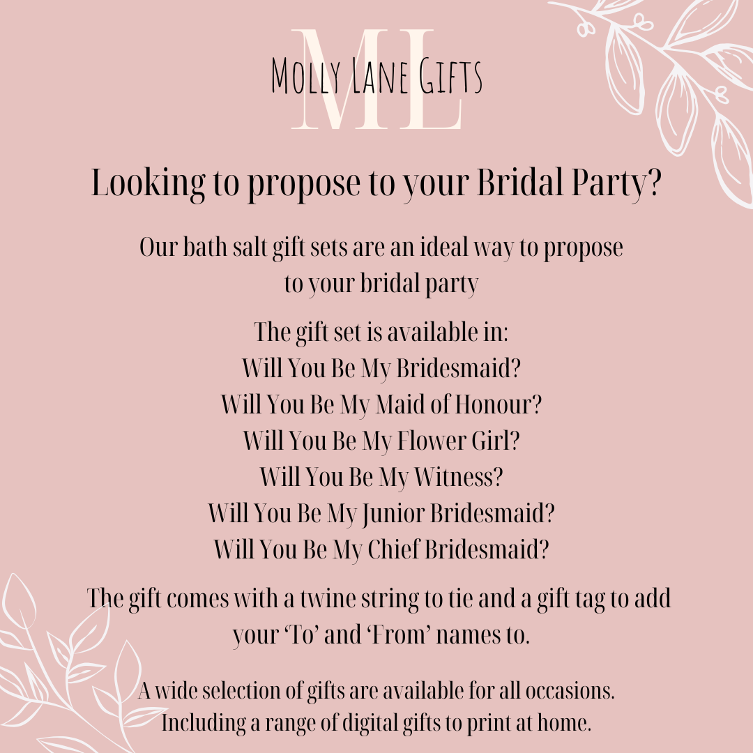 Will You Be My Maid of Honour Bath Salt Gift Set