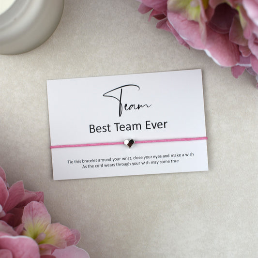 CLEARANCE - Team - Best Team Wish Bracelet | Heart Charm