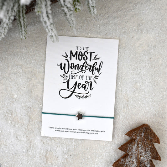 CLEARANCE - It's The Most Wonderful Time Of The Year Wish Bracelet