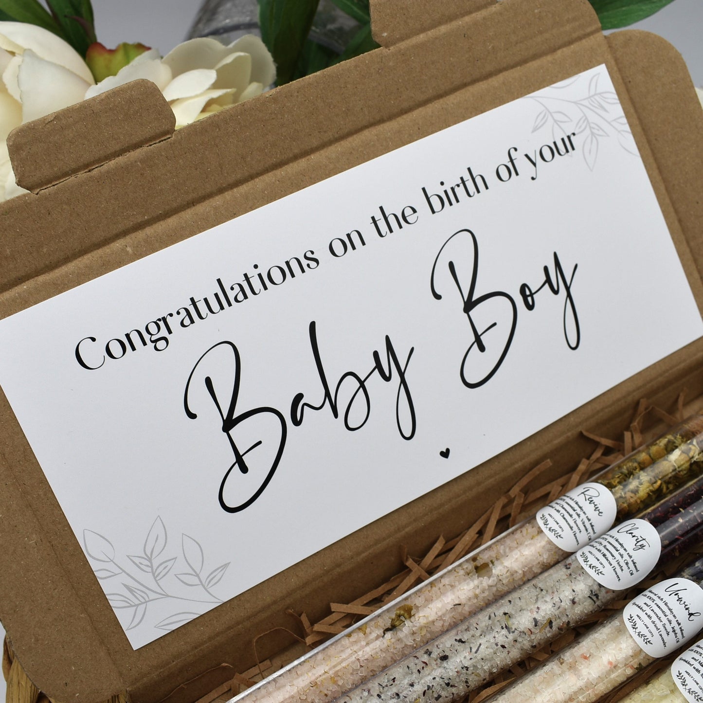 Congratulations Baby Boy Bath Salt Gift Set