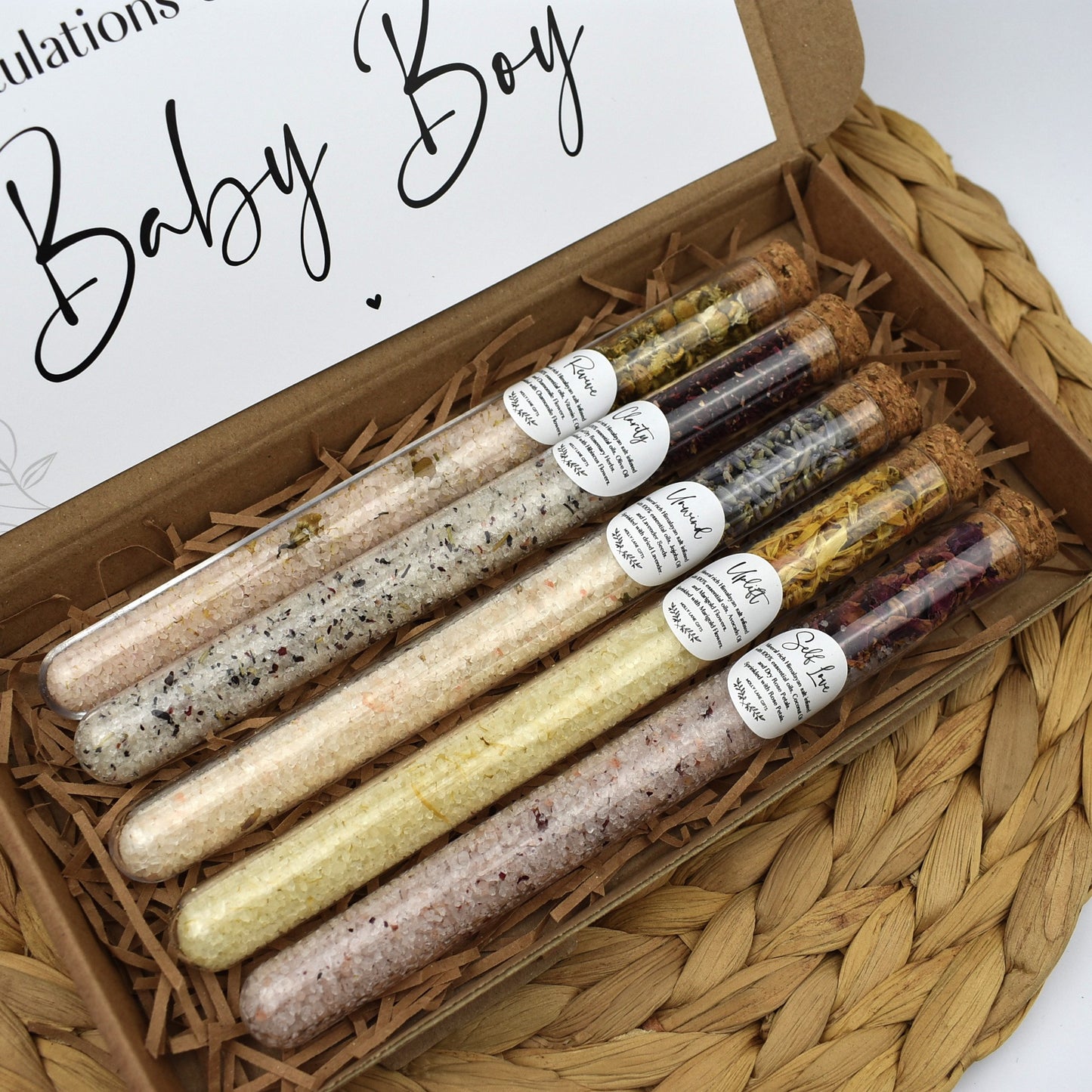 Congratulations Baby Boy Bath Salt Gift Set