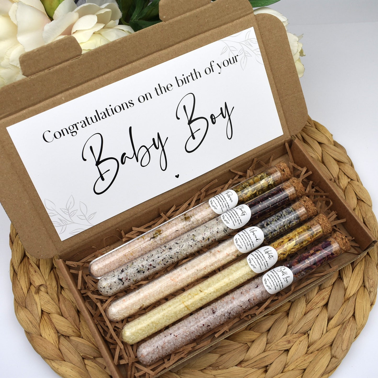 Congratulations Baby Boy Bath Salt Gift Set