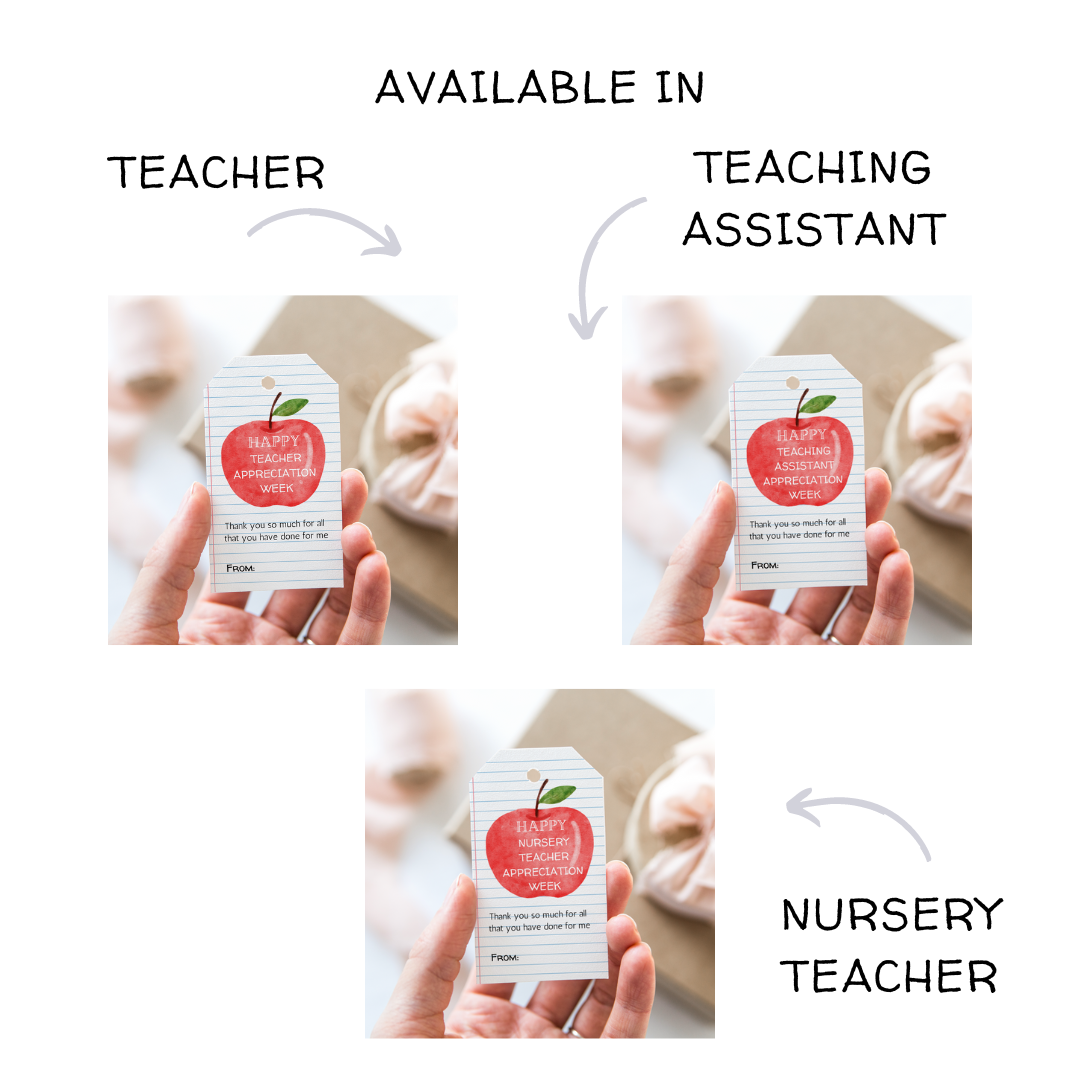 DIGITAL Happy Teaching Assistant Appreciation Week Gift Tag (4009)