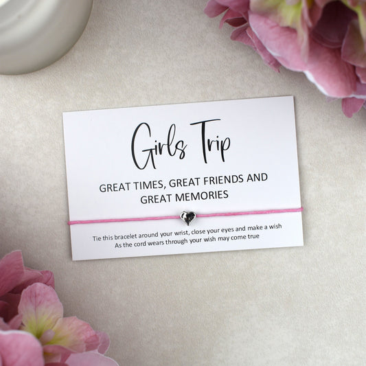 CLEARANCE - Girls Trip Wish Bracelet | Heart Charm