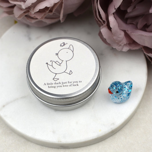Good Luck Duck Tin - Butterfly - Glitter Duck