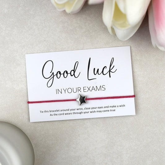 CLEARANCE - Good Luck In Your Exams Wish Bracelet