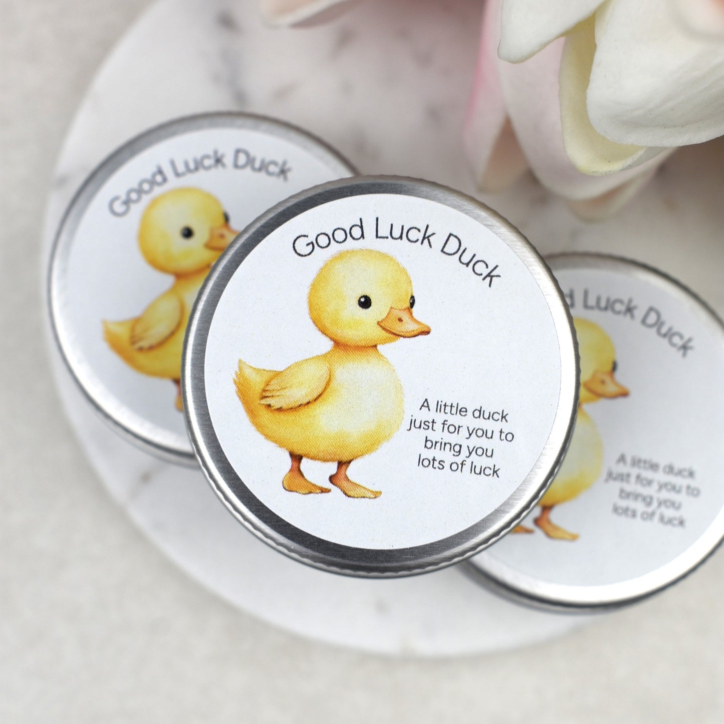 Lucky Duck Keepsake in Tin – A Tiny Gift of Good Luck & Encouragement - Yellow Duck