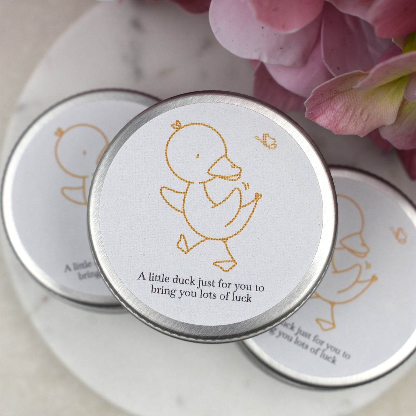 Good Luck Duck Tin - Yellow Butterfly - Luminous Duck