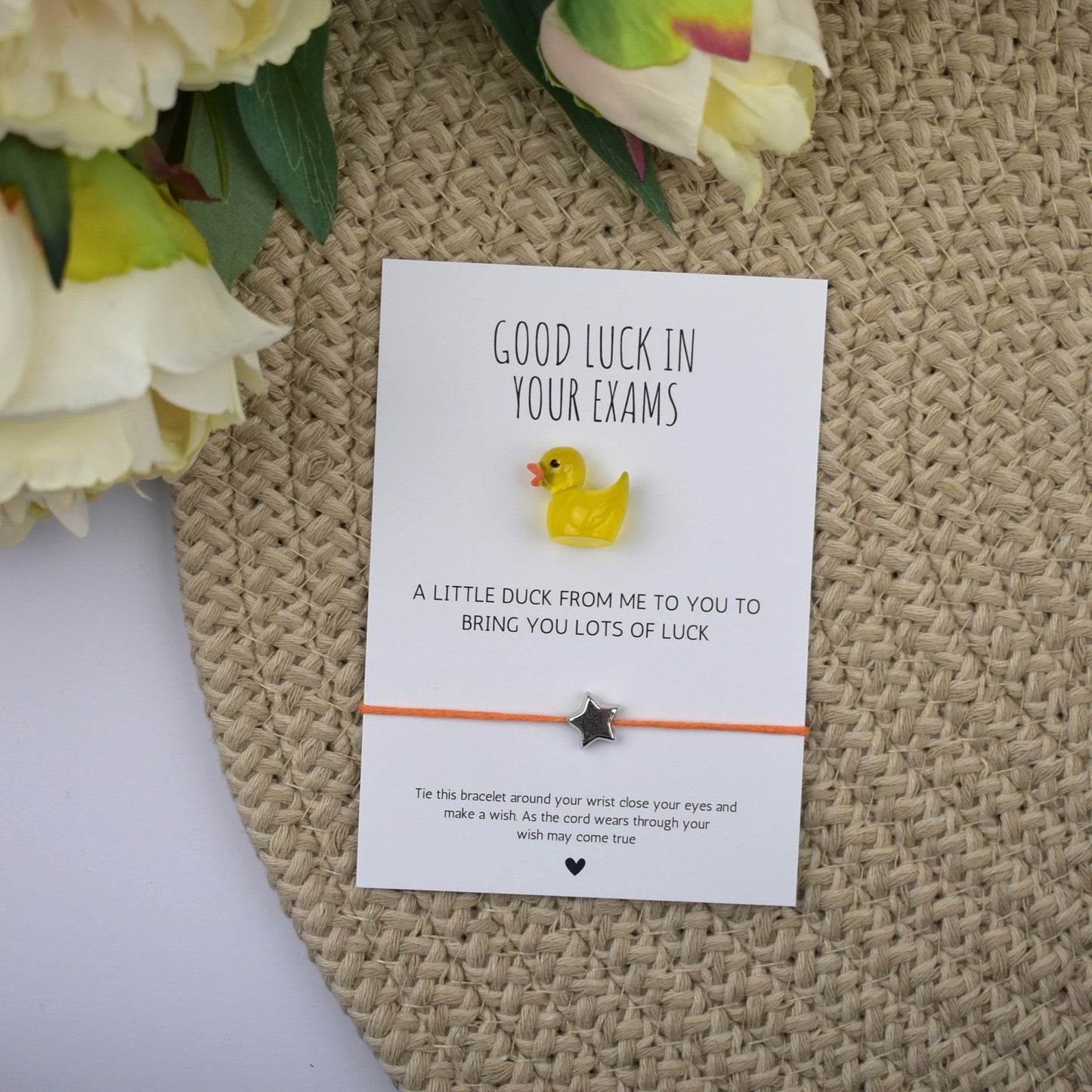 Bulk Priced | Luminous Good Luck In Your Exams Duck and Wish Bracelet Set