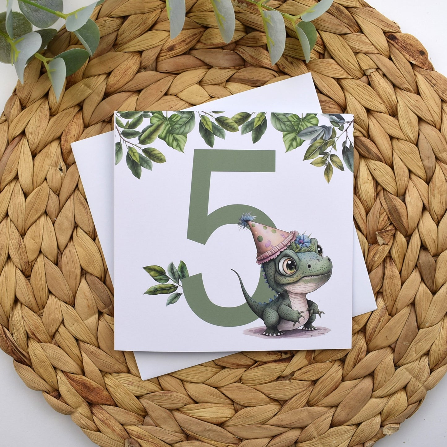 Dinosaur Age 5 Greeting Card