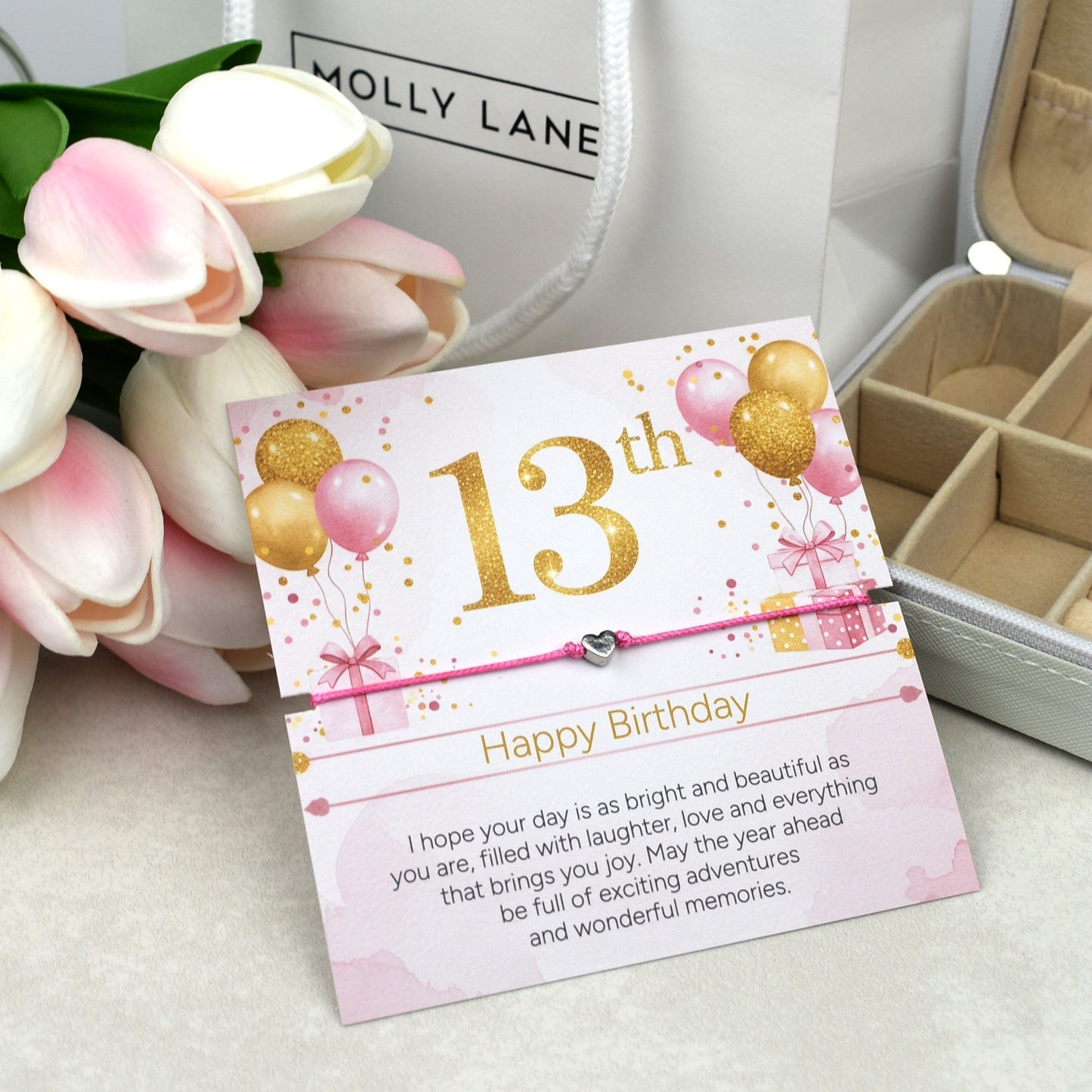 Happy 13th Birthday Bracelet | Teen Girl Birthday Gift