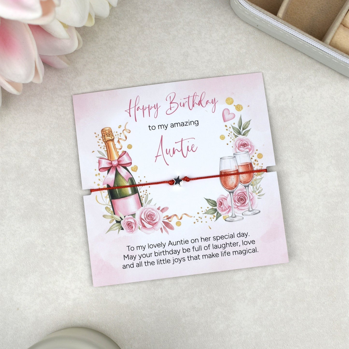 Happy Birthday To My Amazing Auntie Bracelet Gift | Auntie Birthday Jewellery