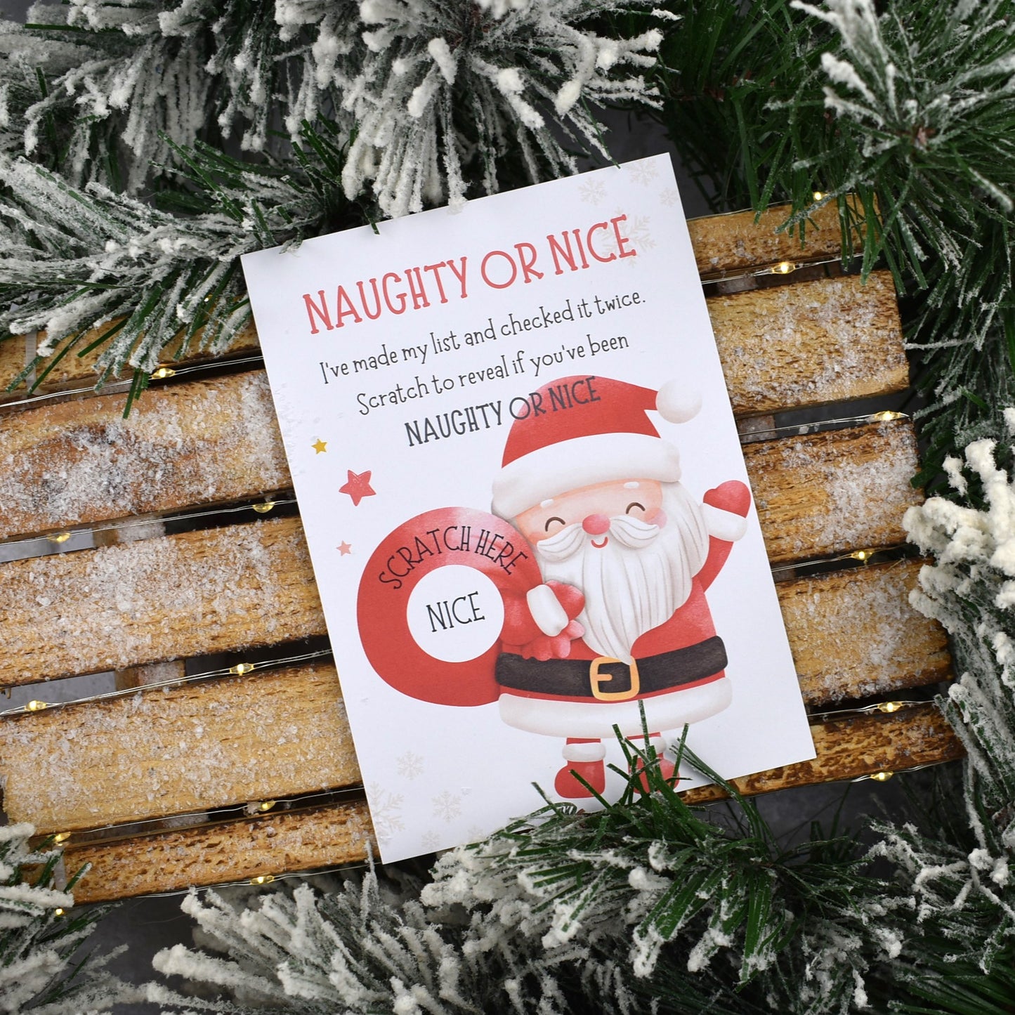 Naughty or Nice Rose Gold Scratch Card
