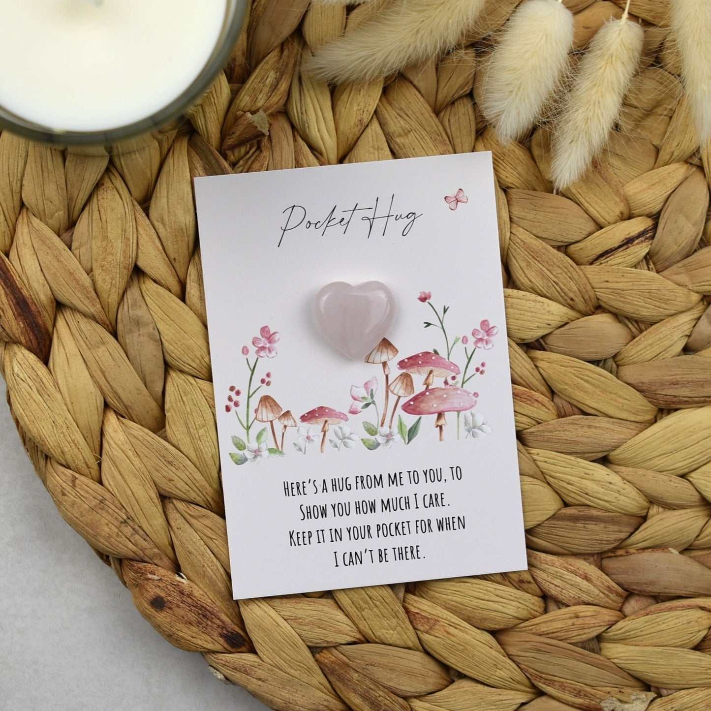 Rose Quartz Floral Pocket Hug