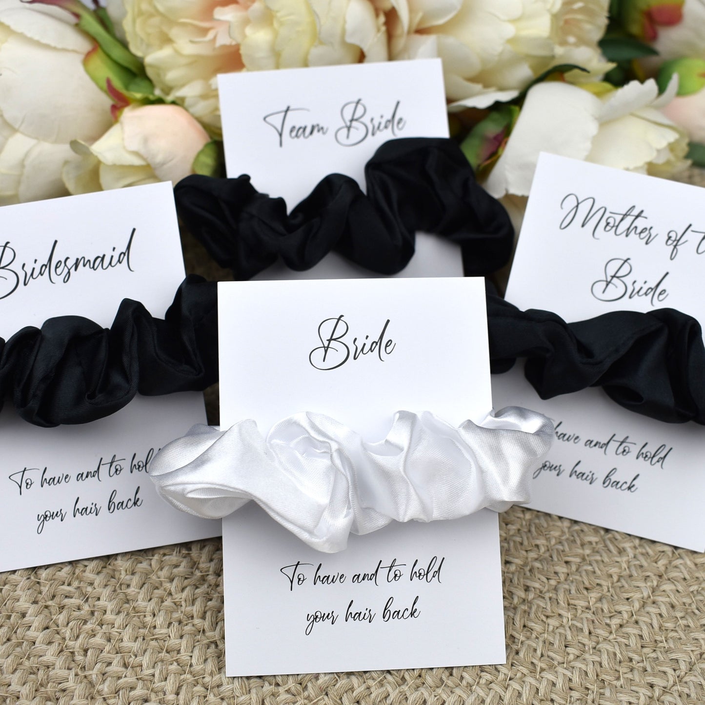 Black Wedding Hair Scrunchie