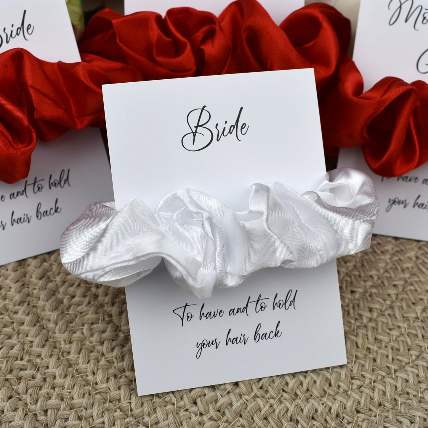 Bright Red Wedding Hair Scrunchie