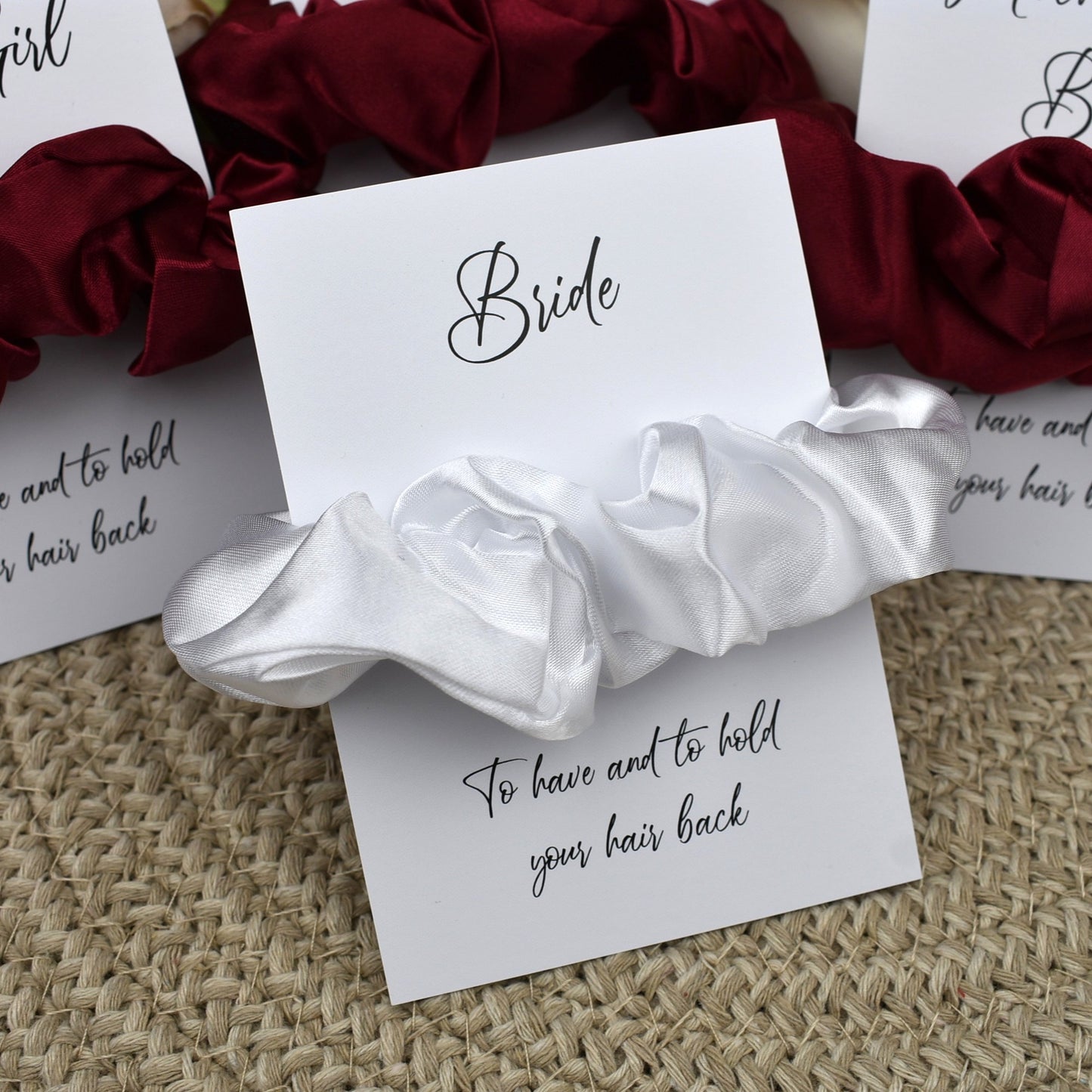Burgundy Wedding Hair Scrunchie