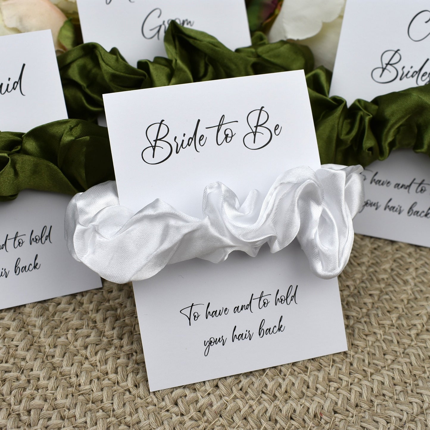Forest Green Wedding Hair Scrunchie