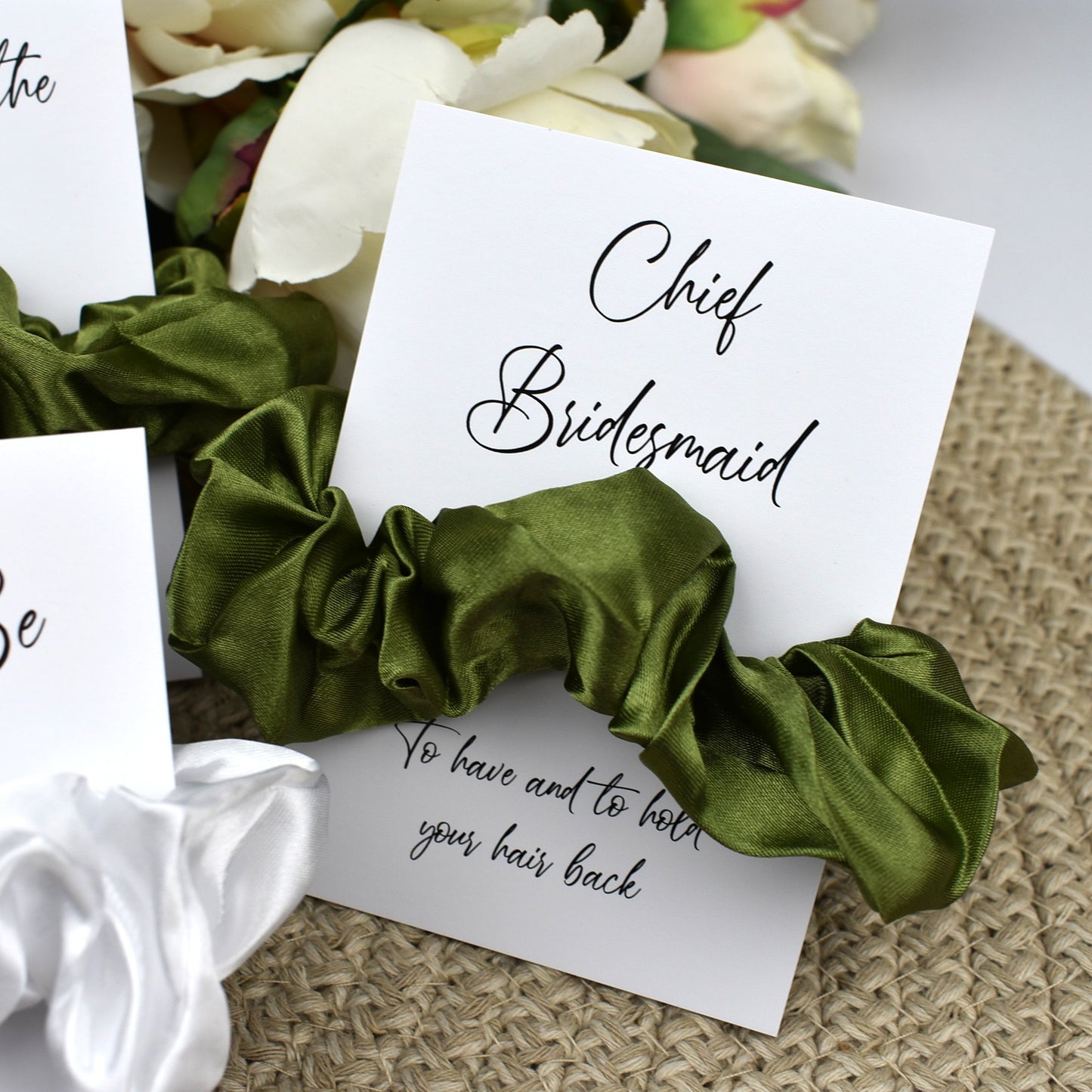 Forest Green Wedding Hair Scrunchie