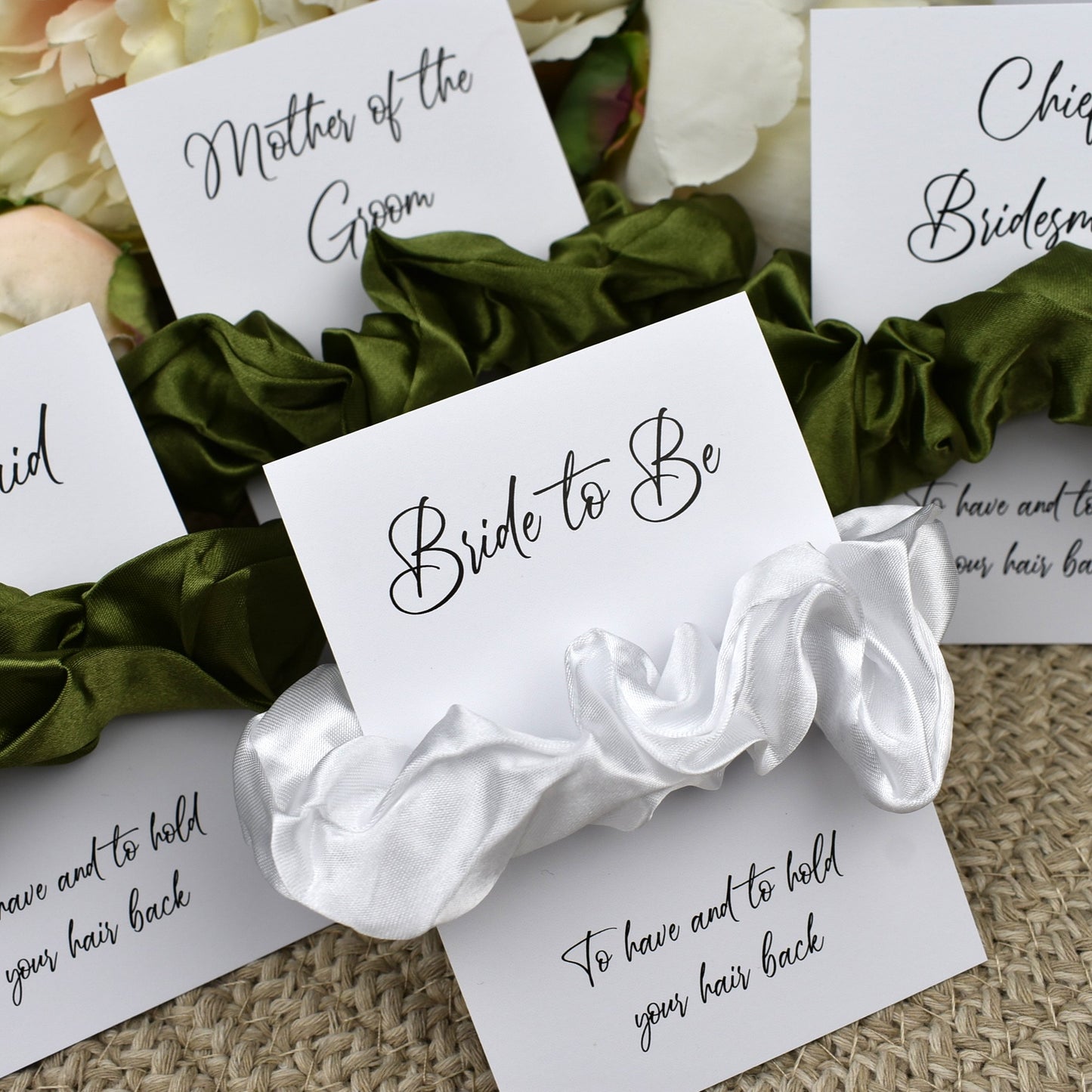 Forest Green Wedding Hair Scrunchie