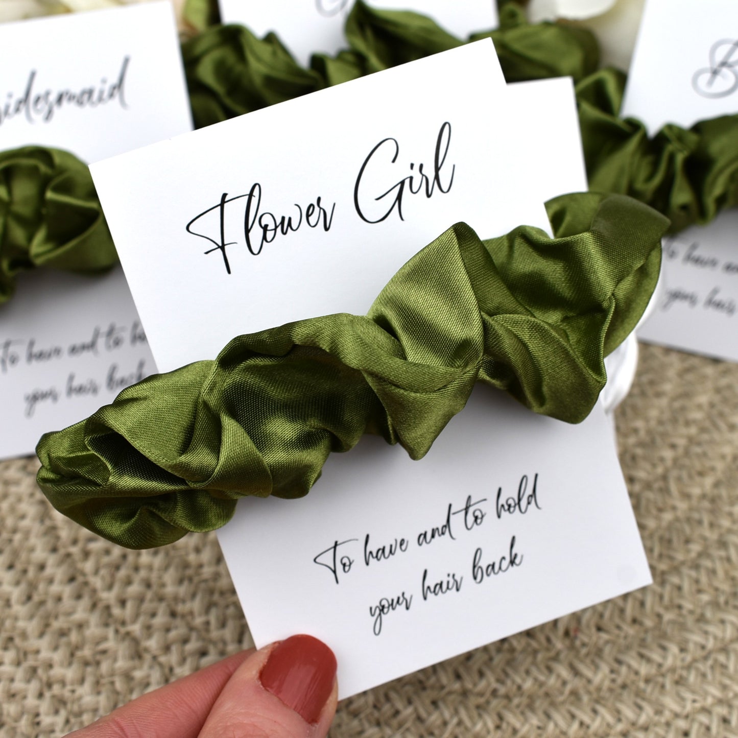 Forest Green Wedding Hair Scrunchie