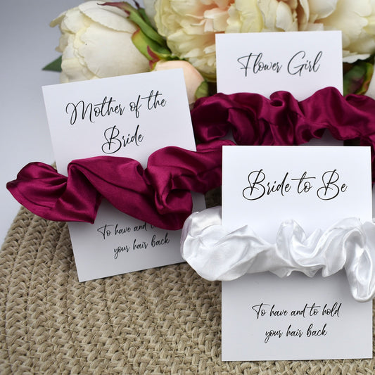 CLEARANCE - Fuchsia Wedding Hair Scrunchie