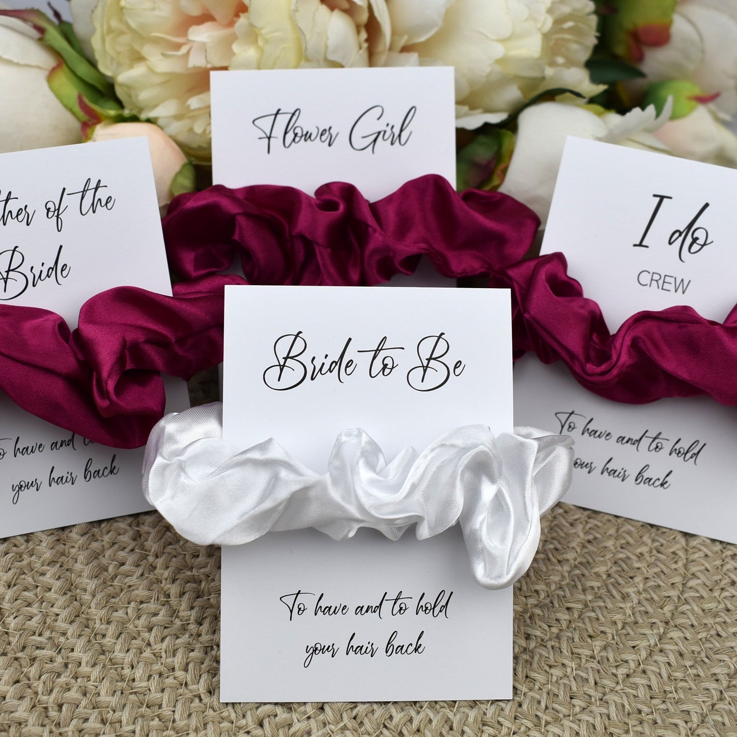 Fuchsia Wedding Hair Scrunchie