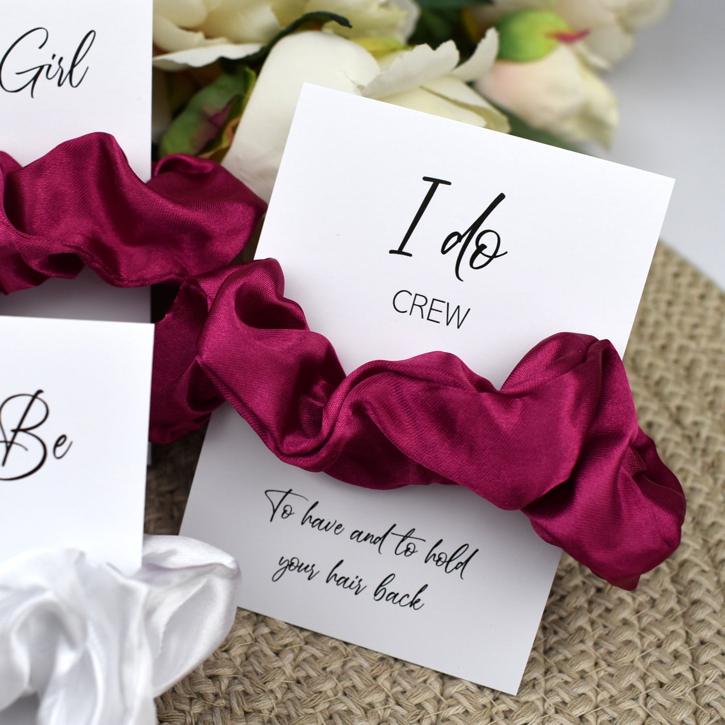 Fuchsia Wedding Hair Scrunchie