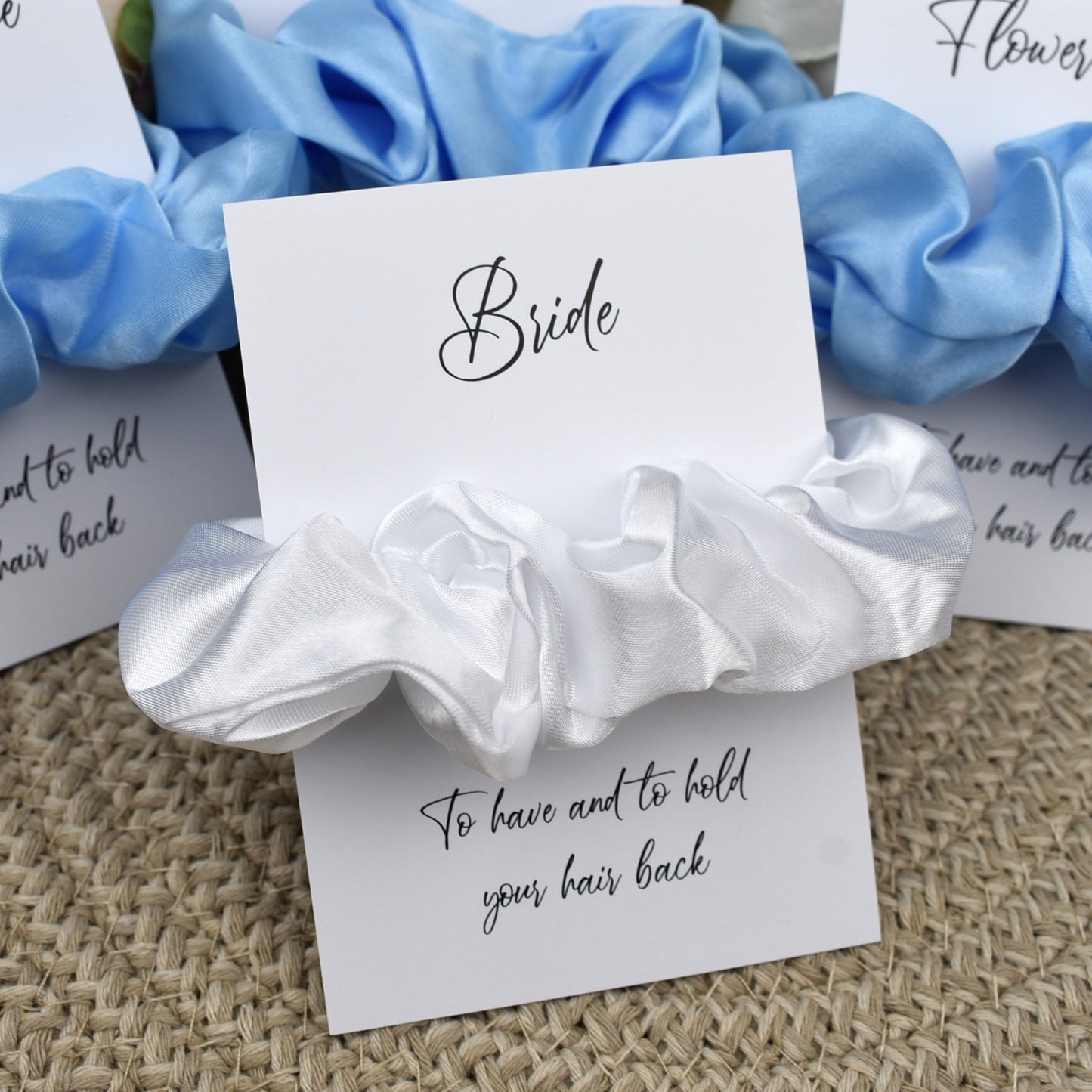 Light Blue Wedding Hair Scrunchie