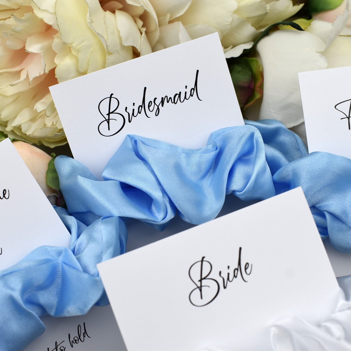Light Blue Wedding Hair Scrunchie