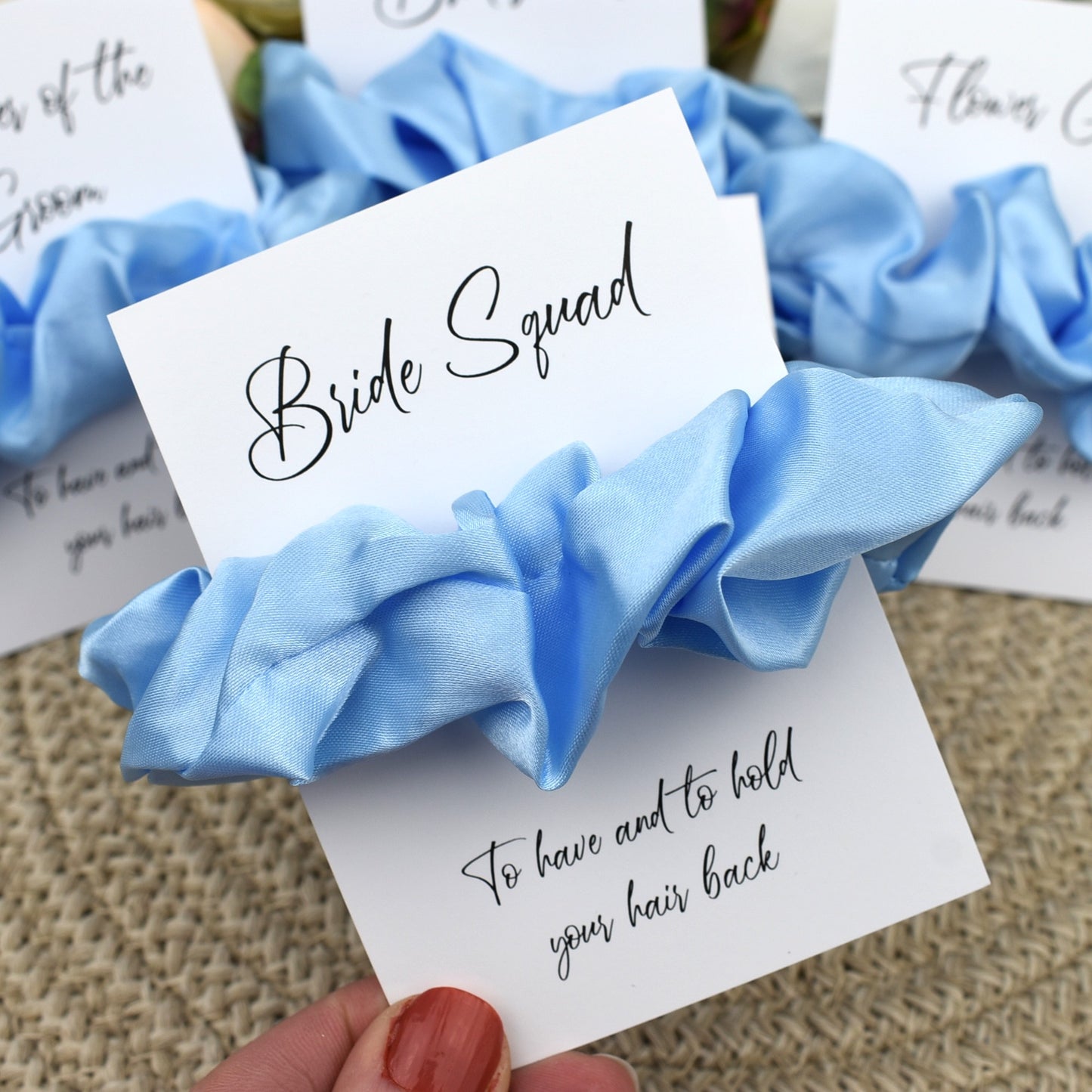 Light Blue Wedding Hair Scrunchie