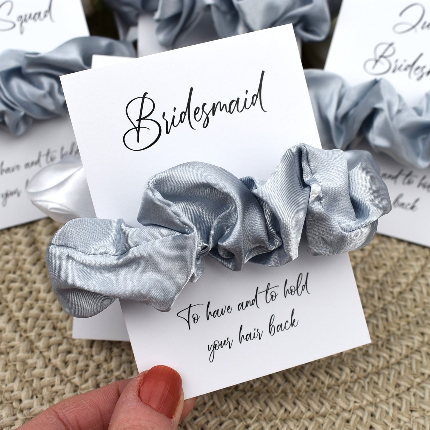 Light Silver Wedding Hair Scrunchie