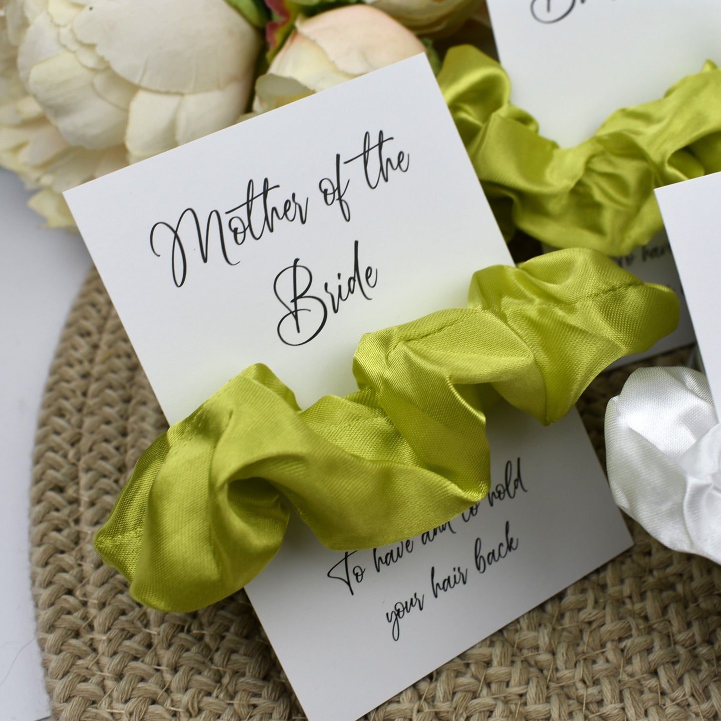 Lime Green Wedding Hair Scrunchie