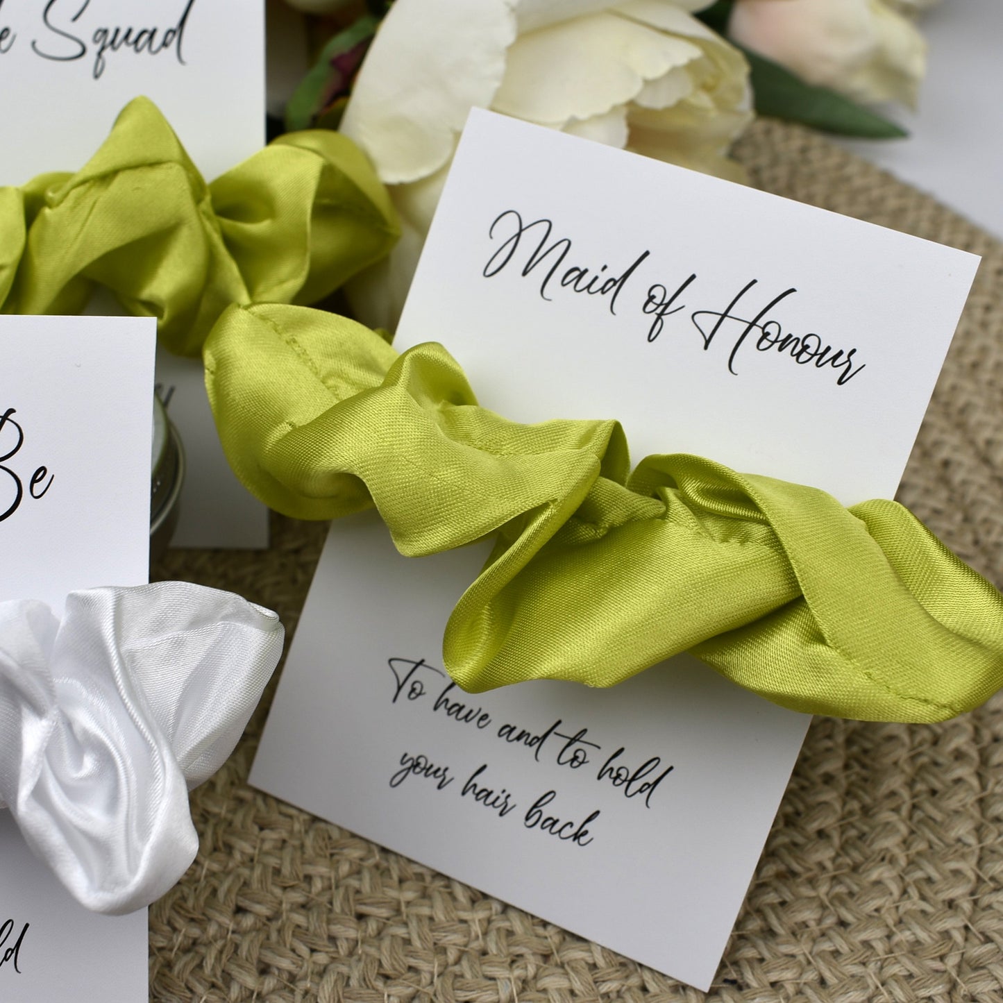 Lime Green Wedding Hair Scrunchie