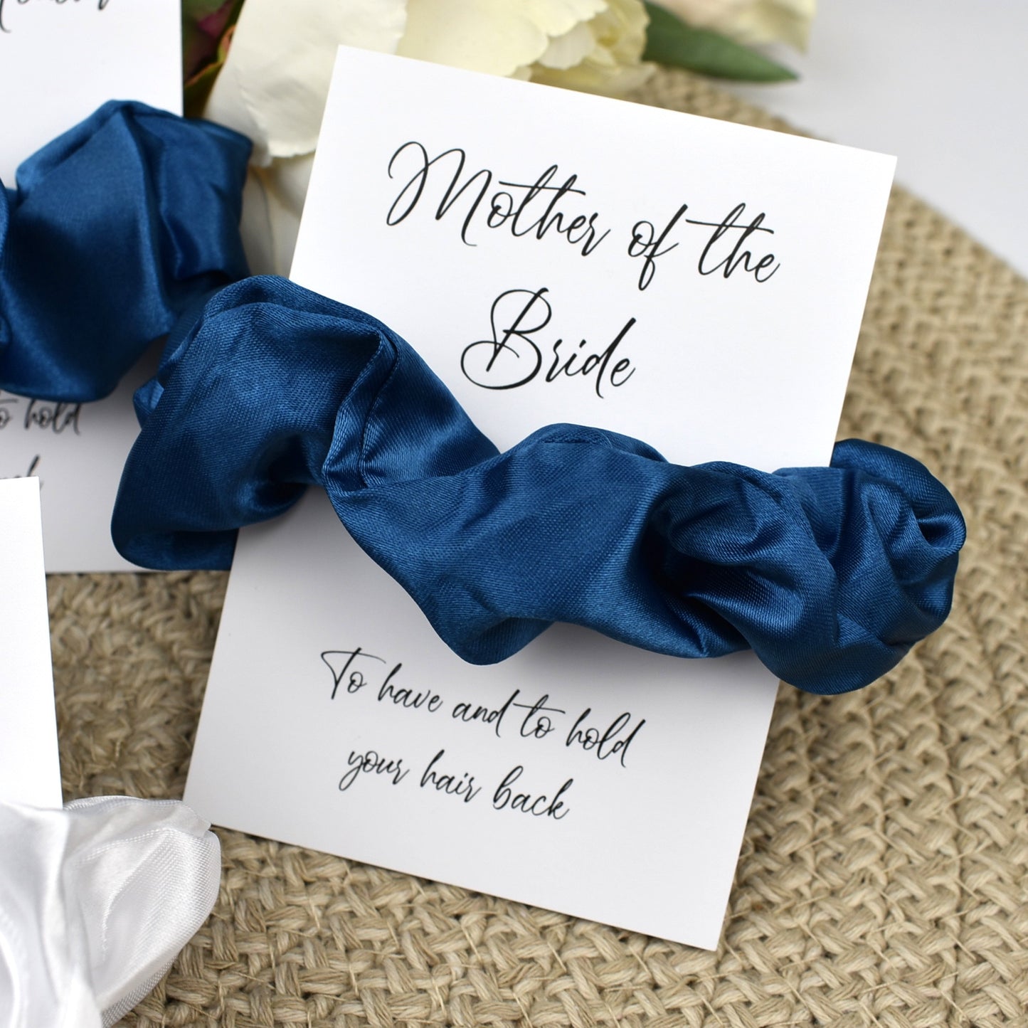 Mid Blue Wedding Hair Scrunchie
