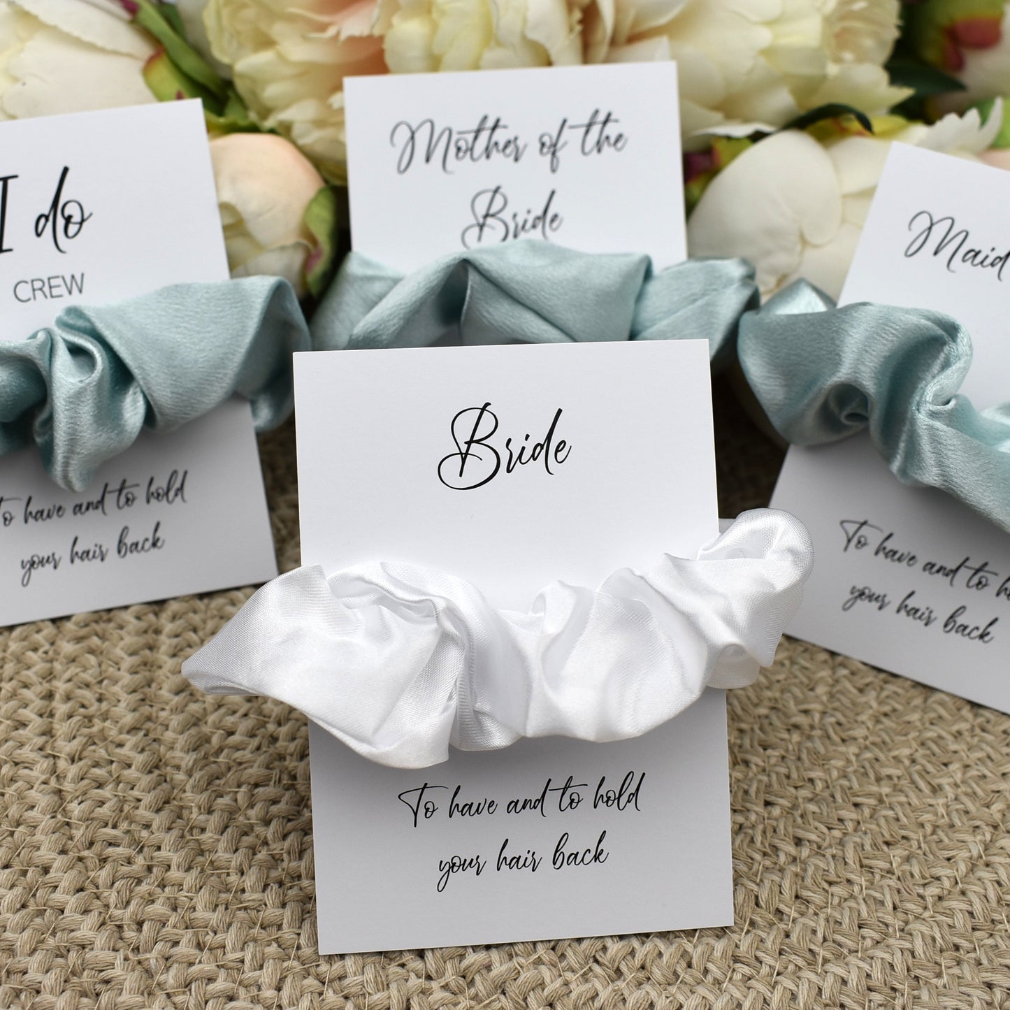 Mint Wedding Hair Scrunchie