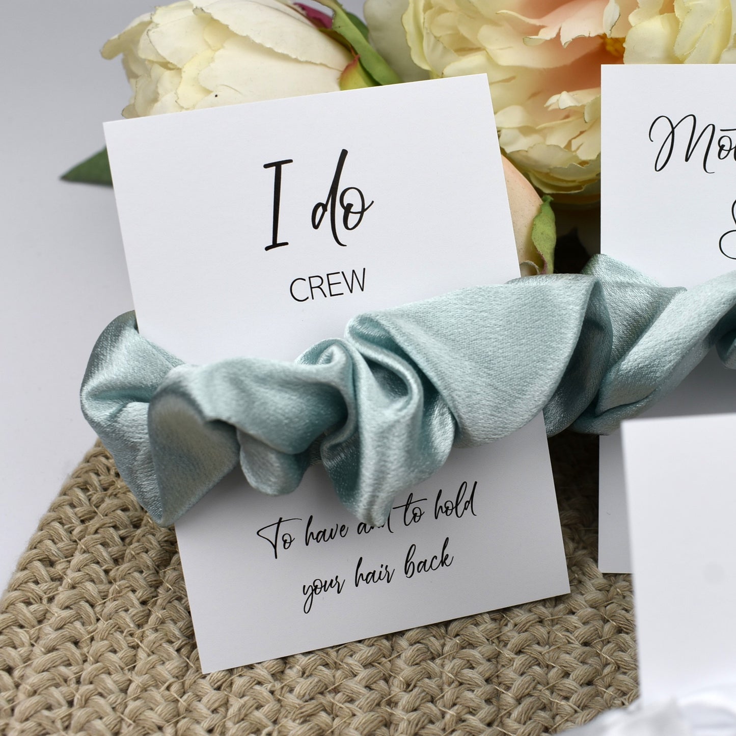 Mint Wedding Hair Scrunchie