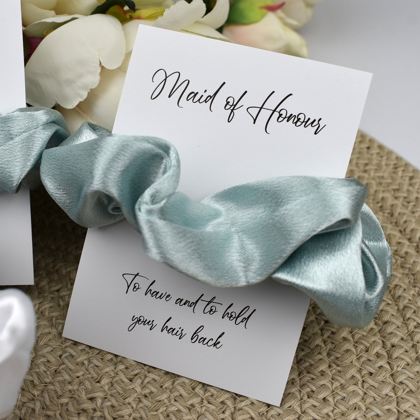 Mint Wedding Hair Scrunchie