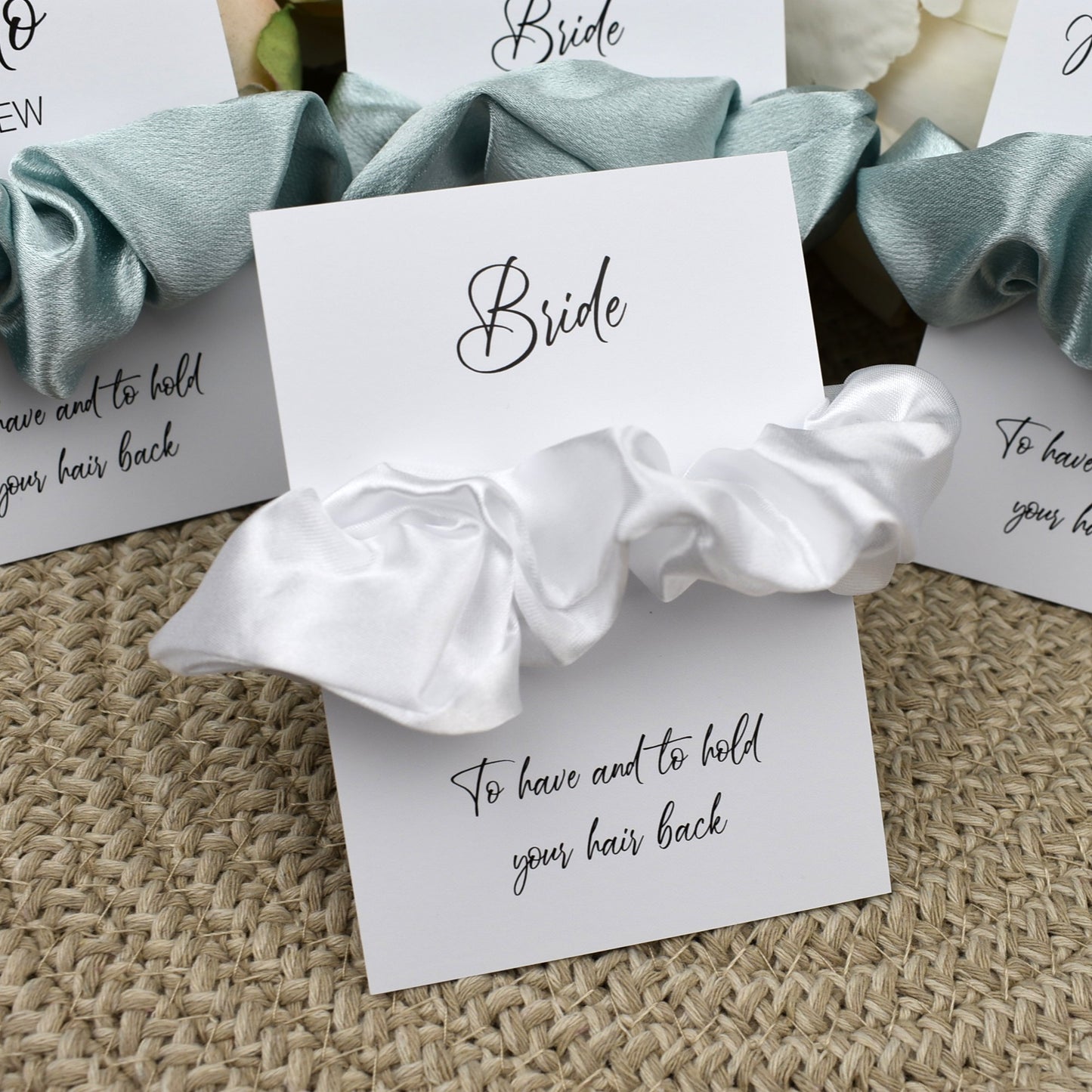 Mint Wedding Hair Scrunchie