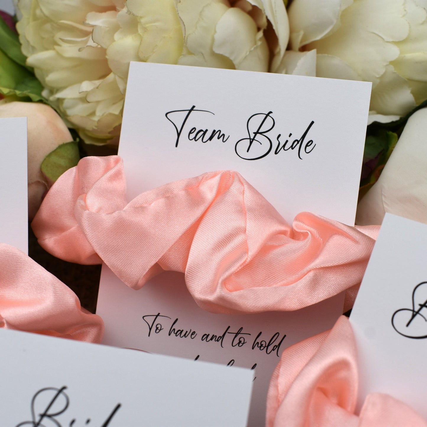 Peach Wedding Hair Scrunchie