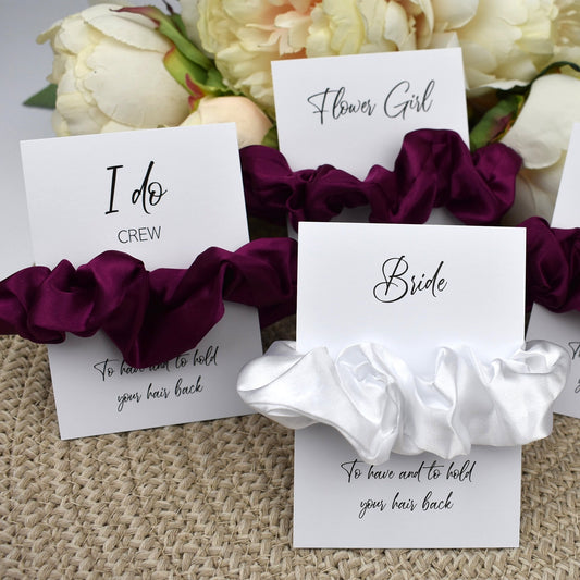 CLEARANCE - Plum Wedding Hair Scrunchie