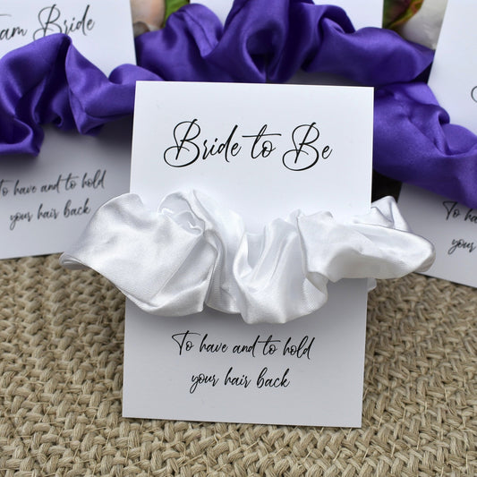 CLEARANCE - Purple Wedding Hair Scrunchie