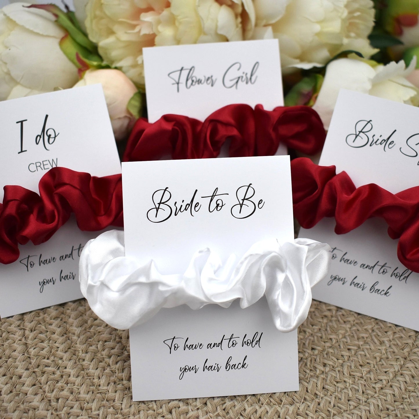 Red Wedding Hair Scrunchie