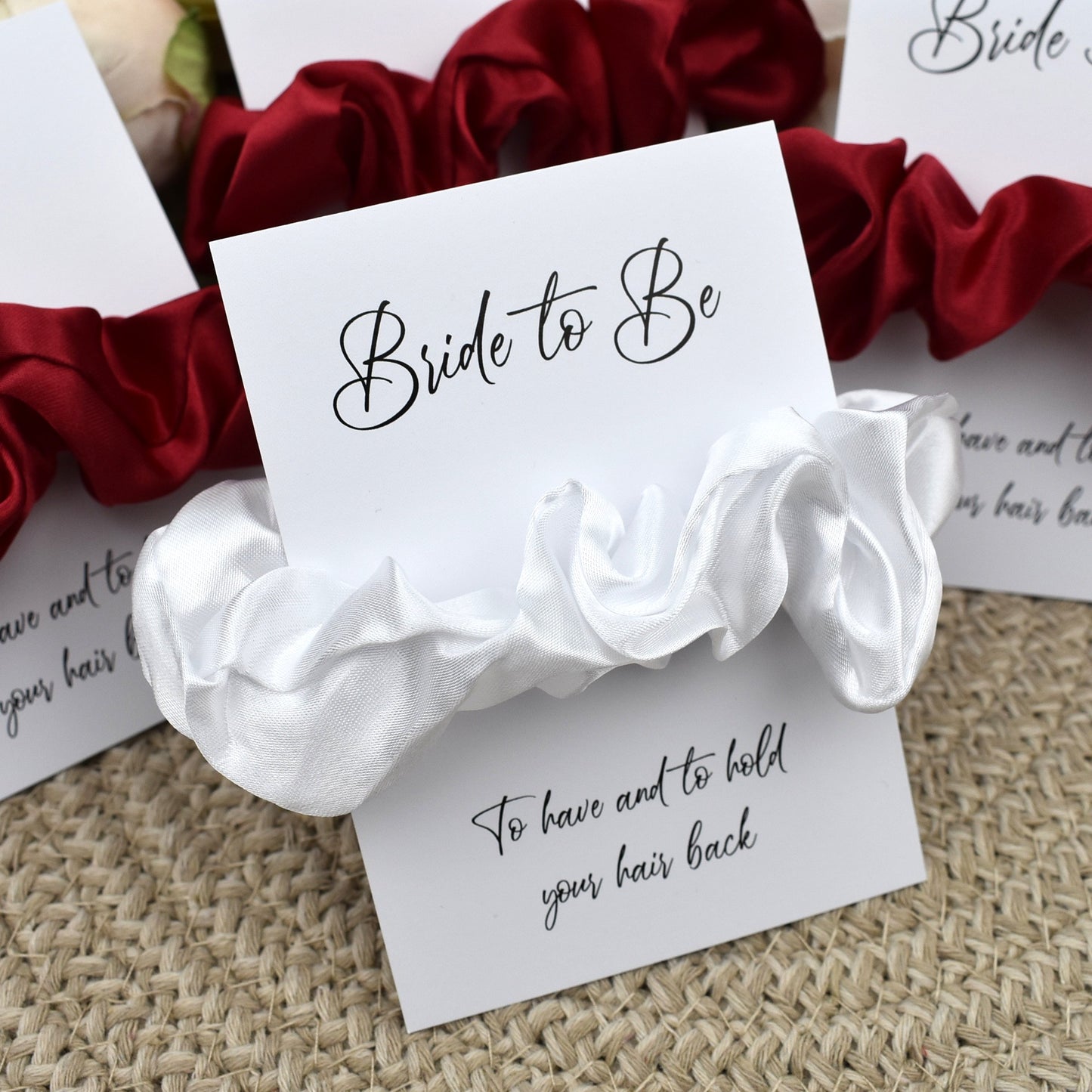 Red Wedding Hair Scrunchie